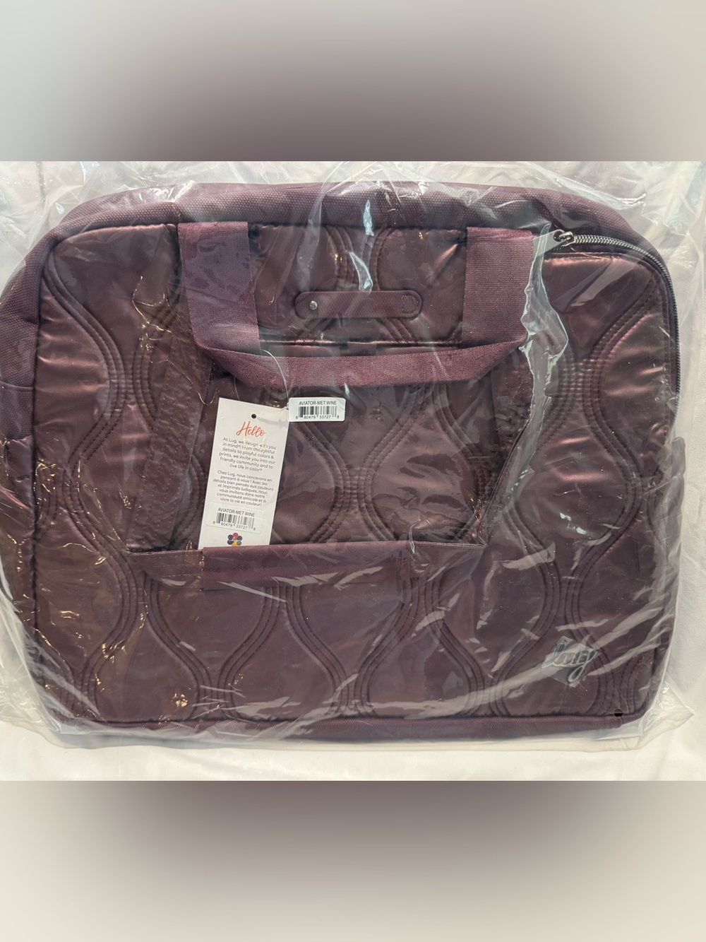 Lug Aviator Carry All Tote Bag - Metallic Wine